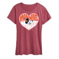 thumbnail image 1 of Disney - Minnie Mouse - Retro Heart - Women's Short Sleeve Graphic T-Shirt, 1 of 5
