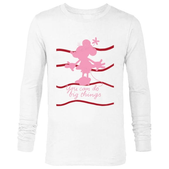 Disney Minnie Mouse Retro Silhouette You Can Do Big Things - Long Sleeve T-Shirt for Men - Customized-White