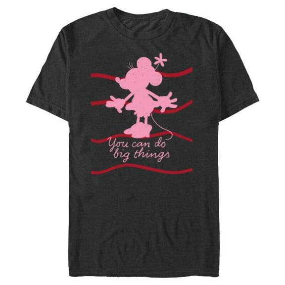 Disney Minnie Mouse Retro Silhouette You Can Do Big Things - Short Sleeve Blended T-Shirt for Adults - Customized-Dark Heather