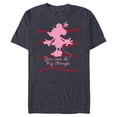 thumbnail image 1 of Disney Minnie Mouse Retro Silhouette You Can Do Big Things - Short Sleeve Blended T-Shirt for Adults - Customized-Navy Heather, 1 of 5