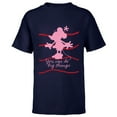 thumbnail image 1 of Disney Minnie Mouse Retro Silhouette You Can Do Big Things - Short Sleeve T-Shirt for Kids - Customized-Navy, 1 of 5