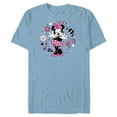 thumbnail image 1 of Disney Minnie Mouse Retro Vinyl Summer - Short Sleeve Blended T-Shirt for Adults - Customized-Ocean Blue, 1 of 5