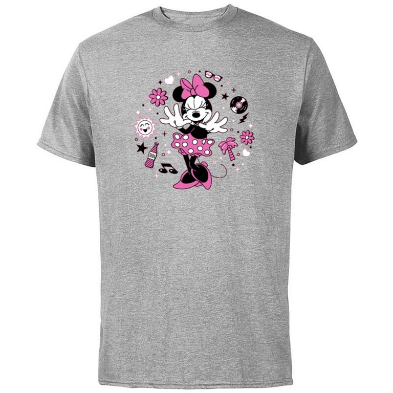 Disney Minnie Mouse Retro Vinyl Summer Short Sleeve Cotton T