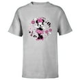 thumbnail image 1 of Disney Minnie Mouse Retro Vinyl Summer - Short Sleeve T-Shirt for Kids - Customized-Athletic Heather, 1 of 5