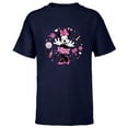 thumbnail image 1 of Disney Minnie Mouse Retro Vinyl Summer - Short Sleeve T-Shirt for Kids - Customized-Navy, 1 of 5