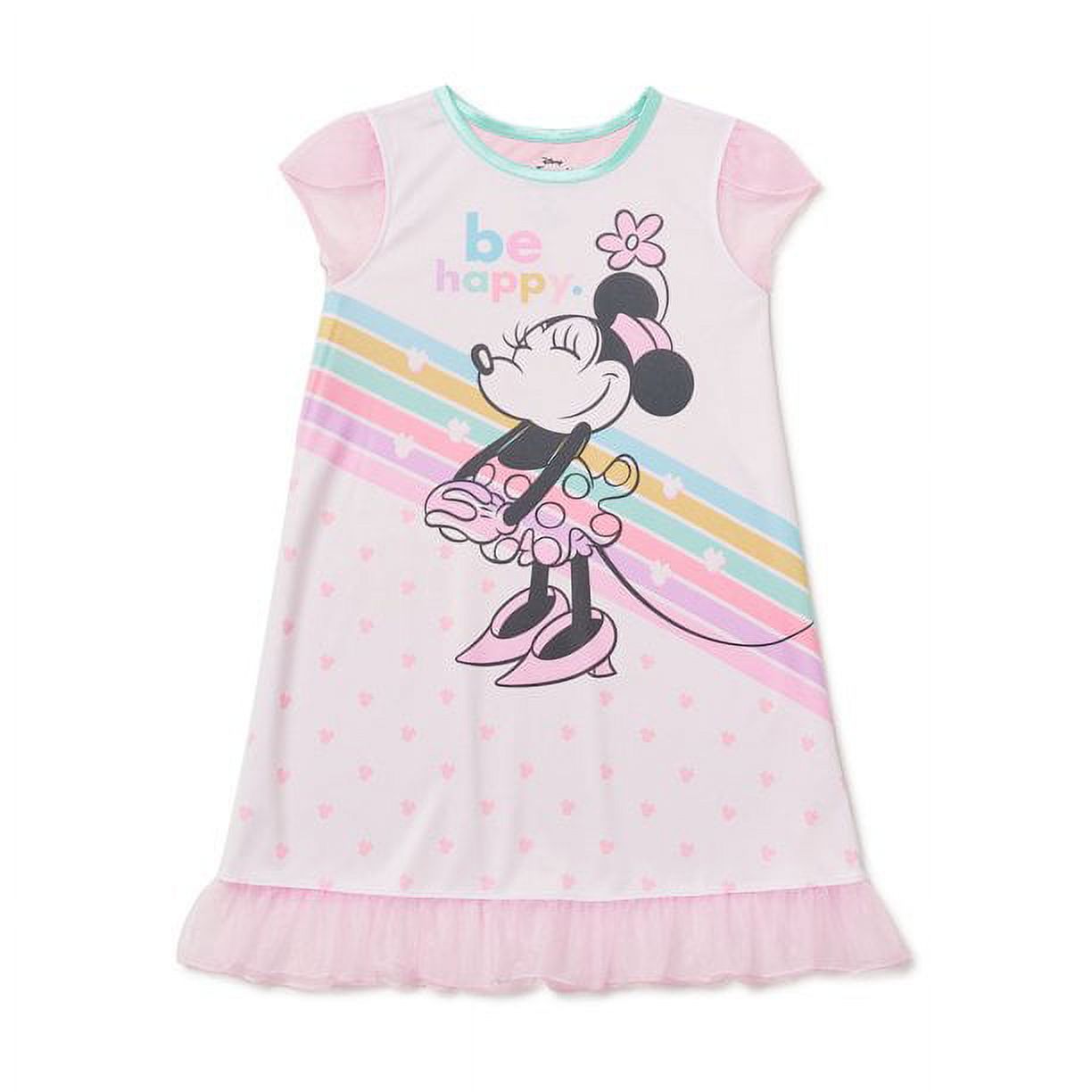 Disney Minnie Mouse Ruffle Nightgown for Little Girls, Sizes 410 Pink