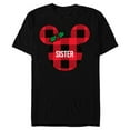 thumbnail image 1 of Disney Minnie Mouse SISTER Holiday Family - Short Sleeve Blended T-Shirt for Adults - Customized-Black, 1 of 5