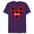 thumbnail image 1 of Disney Minnie Mouse SISTER Holiday Family - Short Sleeve Blended T-Shirt for Adults - Customized-Purple, 1 of 5