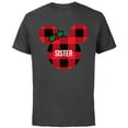 thumbnail image 1 of Disney Minnie Mouse SISTER Holiday Family - Short Sleeve Cotton T-Shirt for Adults - Customized-Charcoal, 1 of 5