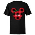 thumbnail image 1 of Disney Minnie Mouse SISTER Holiday Family - Short Sleeve T-Shirt for Kids - Customized-Black, 1 of 5