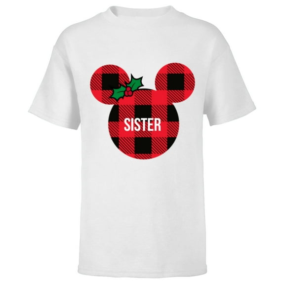 Disney Minnie Mouse SISTER Holiday Family - Short Sleeve T-Shirt for Kids - Customized-White