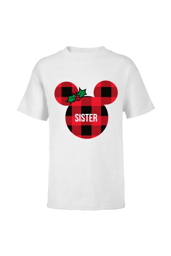 Minnie Mouse SISTER Holiday Family - Short Sleeve T-Shirt for Kids - Customized-White