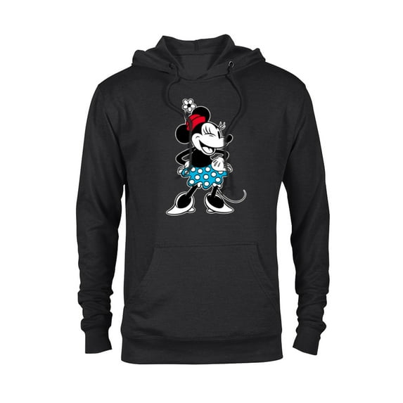 Disney Minnie Mouse Sassy Wink Black - Pullover Hoodie for Adults - Customized-Black