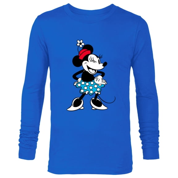 Disney Minnie Mouse Sassy Wink - Long Sleeve T-Shirt for Men - Customized-Navy