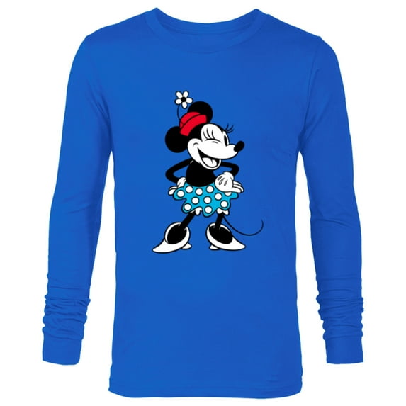 Disney Minnie Mouse Sassy Wink - Long Sleeve T-Shirt for Men - Customized-Navy