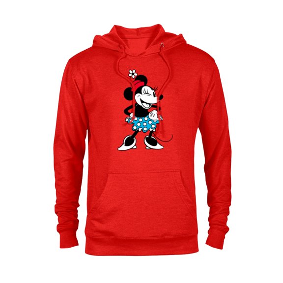 Disney Minnie Mouse Sassy Wink - Pullover Hoodie for Adults - Customized-Red