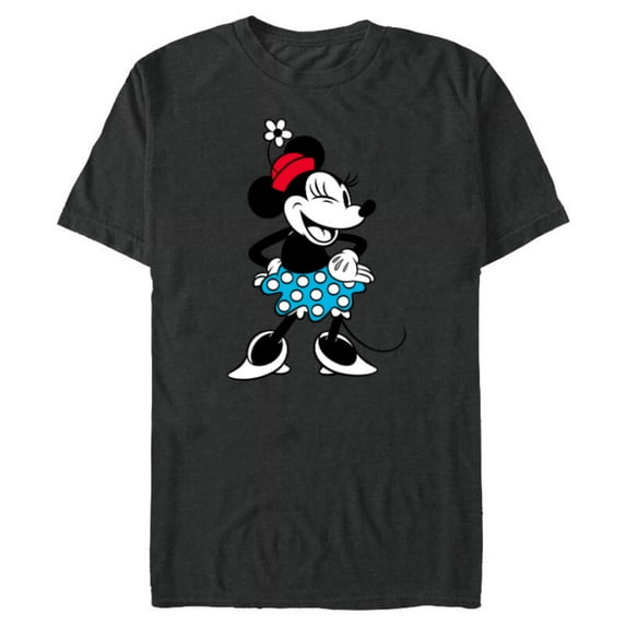 Disney Minnie Mouse Sassy Wink - Short Sleeve Blended T-Shirt for Adults - Customized-Dark Heather