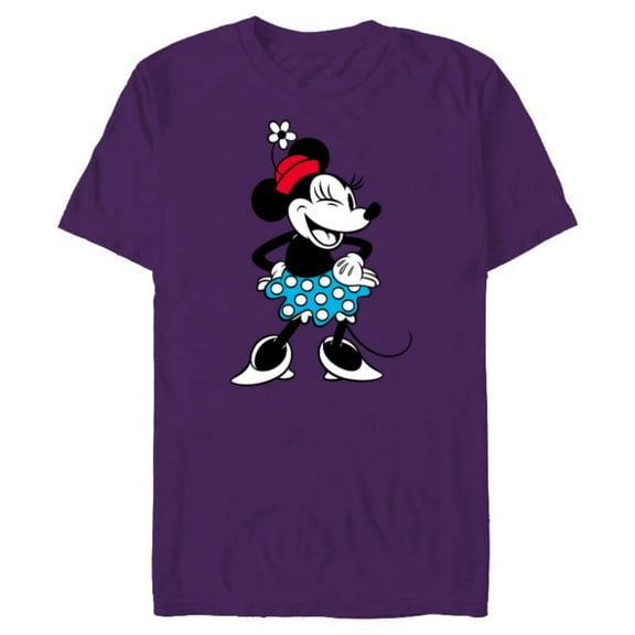 Disney Minnie Mouse Sassy Wink - Short Sleeve Blended T-Shirt for Adults - Customized-Purple