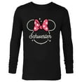 thumbnail image 1 of Disney Minnie Mouse Schwester Head Icon Magic Family German- Long Sleeve T-Shirt for Men - Customized-Black, 1 of 5