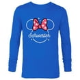 thumbnail image 1 of Disney Minnie Mouse Schwester Head Icon Magic Family German- Long Sleeve T-Shirt for Men - Customized-Navy, 1 of 5