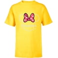 thumbnail image 1 of Disney Minnie Mouse Schwester Head Icon Magic Family German- Short Sleeve T-Shirt for Kids - Customized-Yellow, 1 of 5