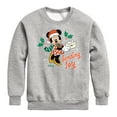 thumbnail image 1 of Disney - Minnie Mouse Sending Joy Christmas - Toddler & Youth Crewneck Fleece Sweatshirt, 1 of 5