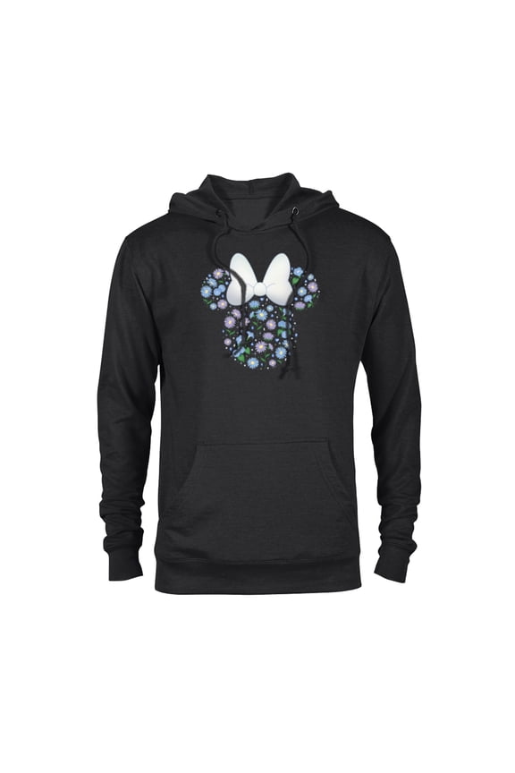 Minnie Mouse September Birth Month Birthstone Flowers - Pullover Hoodie for Adults - Customized-Black