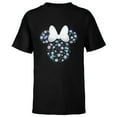 thumbnail image 1 of Disney Minnie Mouse September Birth Month Birthstone Flowers - Short Sleeve T-Shirt for Kids - Customized-Black, 1 of 5