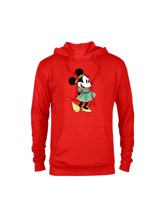 Minnie Mouse Green Irish Costume St. Patrick's Day - Pullover Hoodie for Adults - Customized-Red
