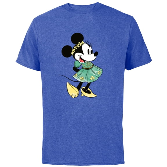 Disney Minnie Mouse Green Irish Costume St. Patrick's Day - Short Sleeve Cotton T-Shirt for Adults - Customized-Royal Heather