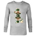 thumbnail image 1 of Disney Minnie Mouse Shape Christmas Holiday Tie-Dye Retro - Long Sleeve T-Shirt for Men - Customized-Athletic Heather, 1 of 5