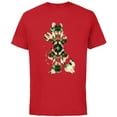 thumbnail image 1 of Disney Minnie Mouse Shape Christmas Holiday Tie-Dye Retro - Short Sleeve Cotton T-Shirt for Adults - Customized-Red, 1 of 5
