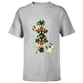 thumbnail image 1 of Disney Minnie Mouse Shape Christmas Holiday Tie-Dye Retro - Short Sleeve T-Shirt for Kids - Customized-Athletic Heather, 1 of 5