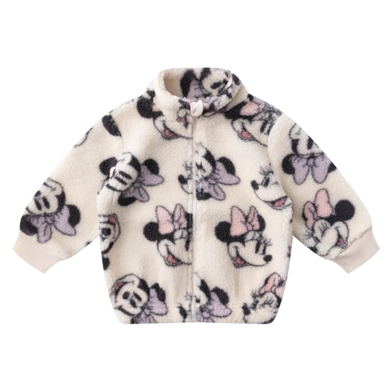 Disney Minnie Mouse Sherpa Coat Jacket (Girls), Sizes 12M-6X