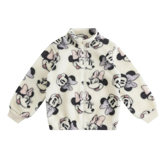 Disney Minnie Mouse Sherpa Coat Jacket (Girls), Sizes 12M-6X