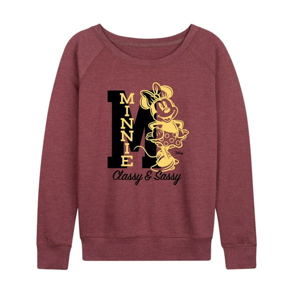 Disney - Minnie Mouse - Shinning Classy & Sassy - Women's Lightweight French Terry Long Sleeve Shirt