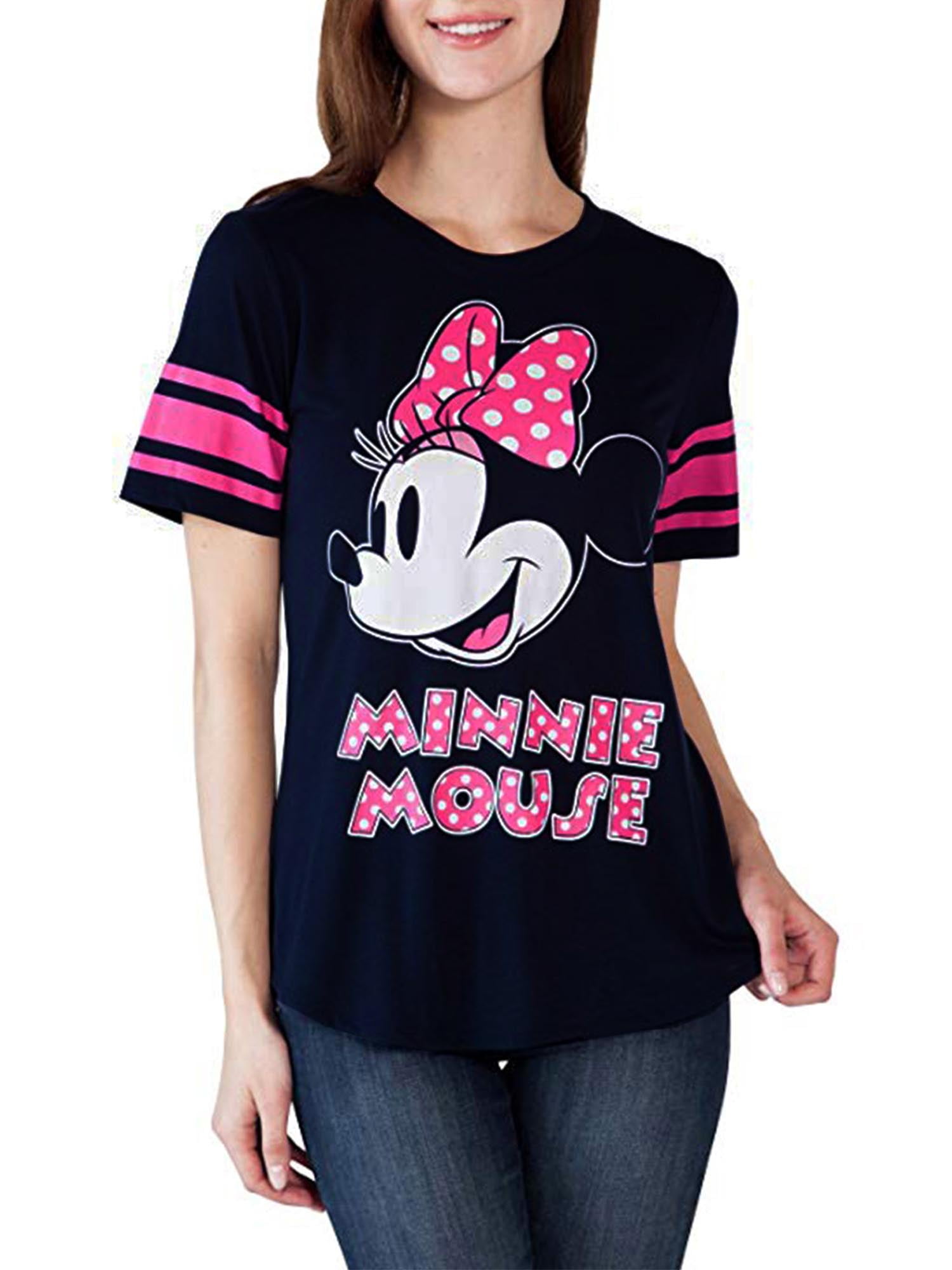 Disney Minnie Mouse Plus Size Short Sleeve Jersey Shirt with Striped ...