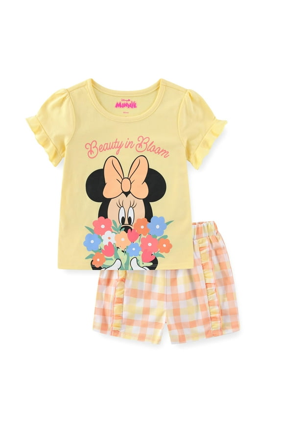 Minnie Mouse Short Sleeve Shirt and Shorts Set (Girls), 2 Piece Set, Sizes 2T-6X