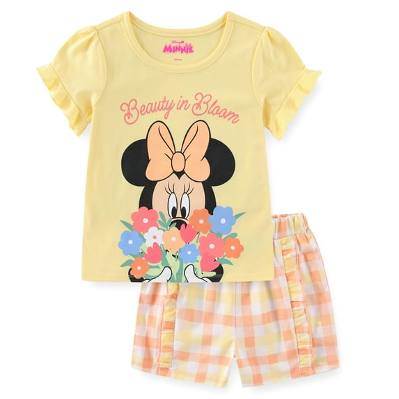 Disney Minnie Mouse Short Sleeve Shirt and Shorts Set (Girls), 2 Piece Set, Sizes 2T-6X