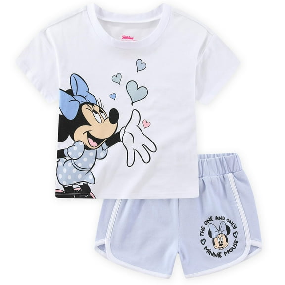 Disney Minnie Mouse Short Sleeve T-Shirt and Shorts Set (Girls), 2 Piece Set, Sizes 2T-6X