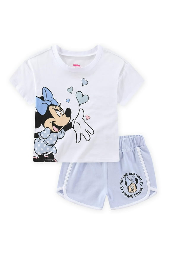 Minnie Mouse Short Sleeve T-Shirt and Shorts Set (Girls), 2 Piece Set, Sizes 2T-6X