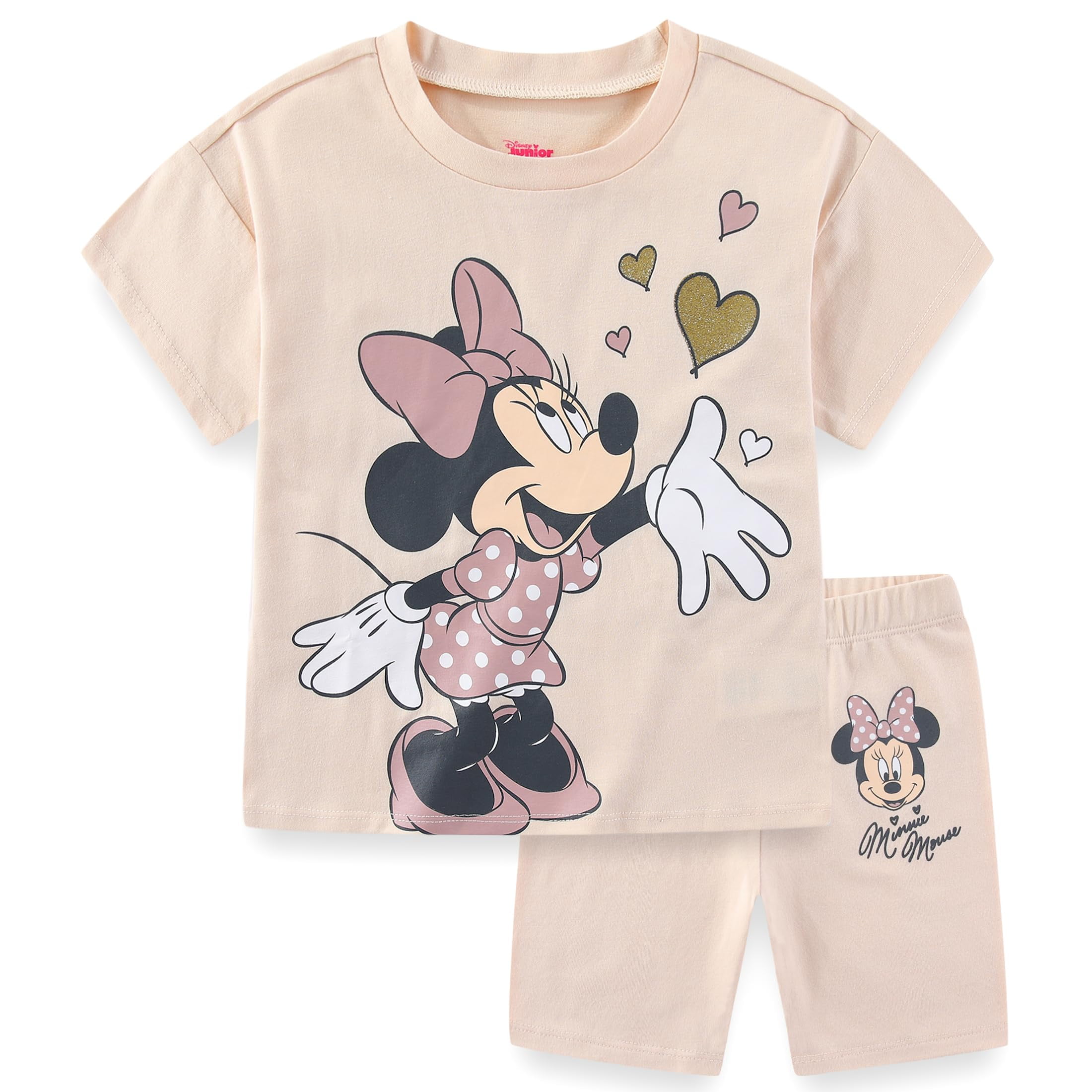 Minnie Mouse Printed T-Shirt & Shorts Co-ord Set