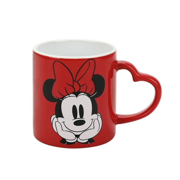 Disney Minnie Mouse Signature Red 16 Oz Sculpted Ceramic Mug