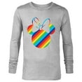 thumbnail image 1 of Disney Minnie Mouse Silhouette Rainbow  - Long Sleeve T-Shirt for Men- Customized-Athletic Heather, 1 of 5