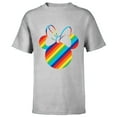 thumbnail image 1 of Disney Minnie Mouse Silhouette Rainbow  - Short Sleeve T-Shirt for Kids- Customized-Athletic Heather, 1 of 5
