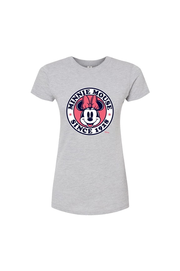 - Minnie Mouse - Since 1918 - Juniors Fitted Graphic T-Shirt
