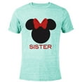 thumbnail image 1 of Disney Minnie Mouse Sister Family - Short Sleeve Blended T-Shirt for Adults – Customized-Ocean Blue, 1 of 5