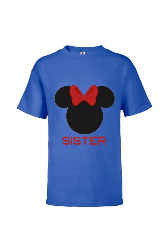 Minnie Mouse Sister Family - Short Sleeve T-Shirt for Kids – Customized-Royal