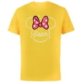 thumbnail image 1 of Disney Minnie Mouse Sister Head Icon Magic Family Trip- Short Sleeve Cotton T-Shirt for Adults - Customized-Yellow, 1 of 5