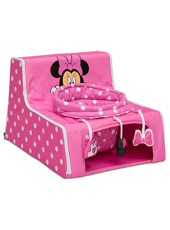 Disney Minnie Mouse Sit N Play Portable Activity Seat for Babies by Delta Children Floor Seat for Infants
